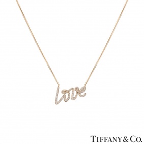 Tiffany & Co. Rose Gold Diamond Love Necklace Tiffany & Co. Rose Gold Diamond Love Necklace